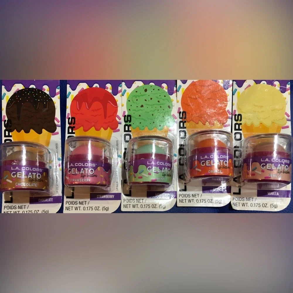 2pack gelato flavored lip gloss in chocolate strawberry mint orange &‎ vanilla